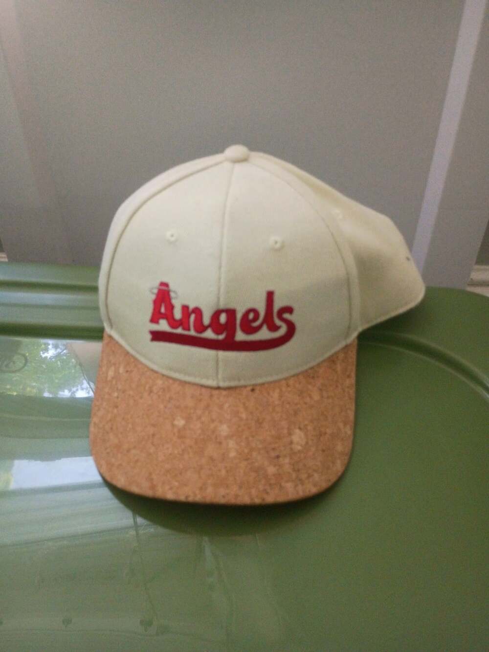 Pocari Sweat Angels Cork Brim Snapback Hat MLB